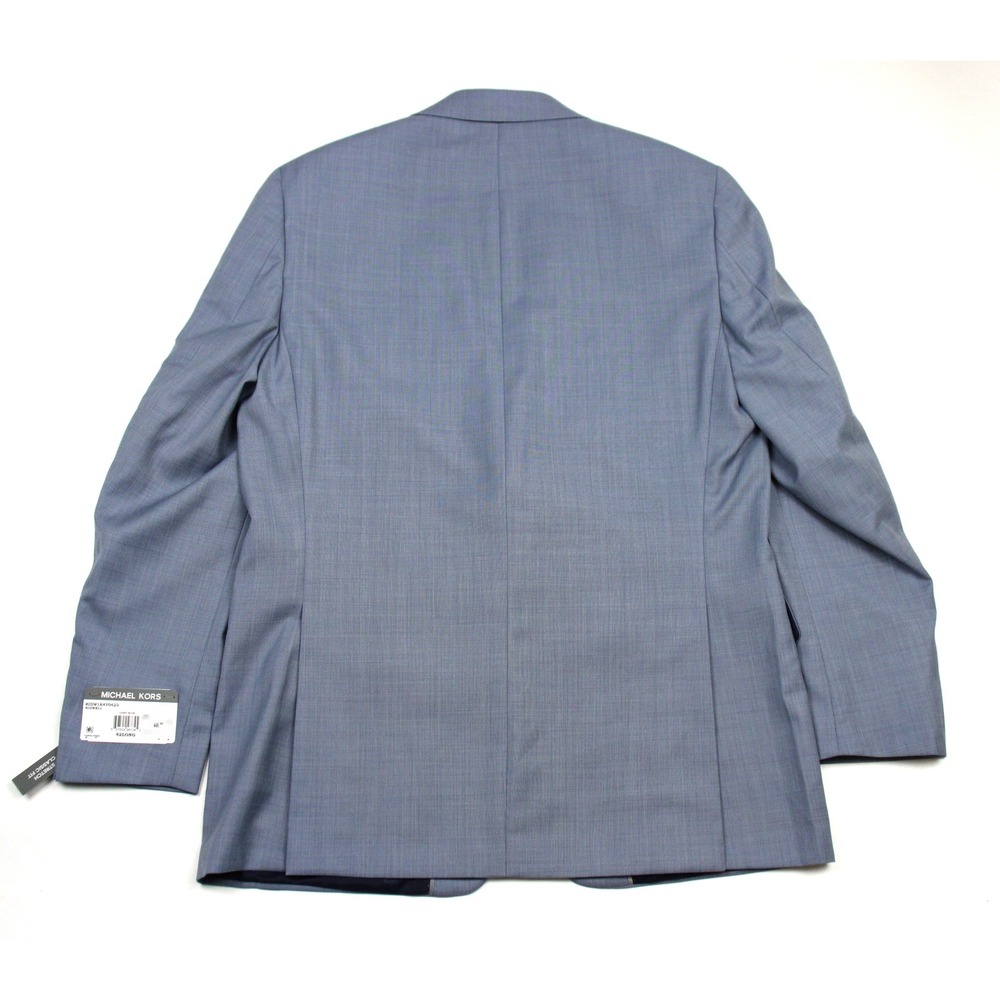 Michael Kors Kidwell Suit Jacket Mens 42 L Light Blue Wool Classic Fit Stretch - Picture 3 of 7
